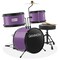 Gammon 3-Piece Junior Drum Set with Throne, Complete Beginner Kit with Bass Drum, Toms, Cymbal, Pedal, and Drumsticks
